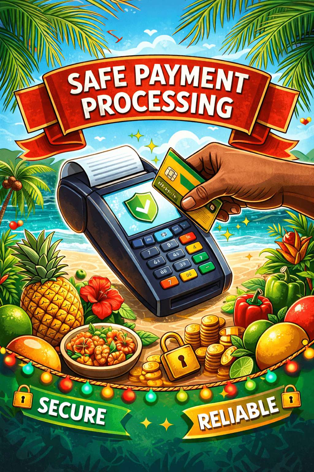 Caribbean chef cooking